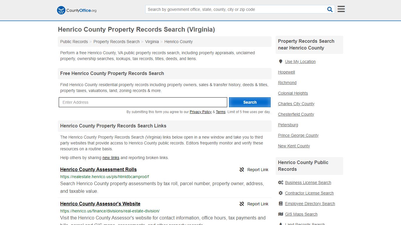 Henrico County Property Records Search (Virginia) - County Office